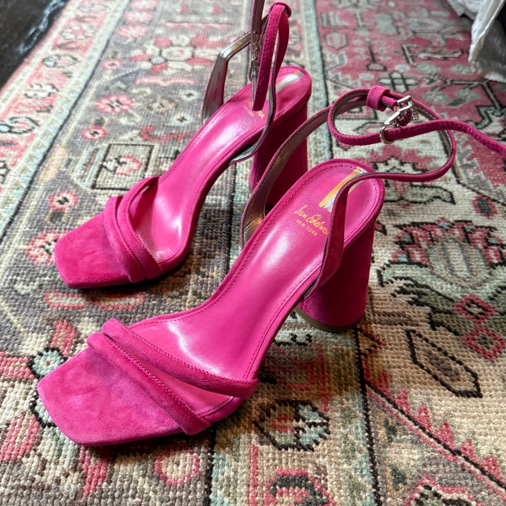 Sam Edelman Block Heel Sandal - Pink Size 7 NWOT